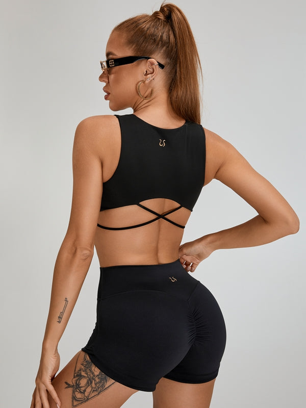 ZASUWA Female Scrunch Bum High-rise Spandex Gym Booty Shorts