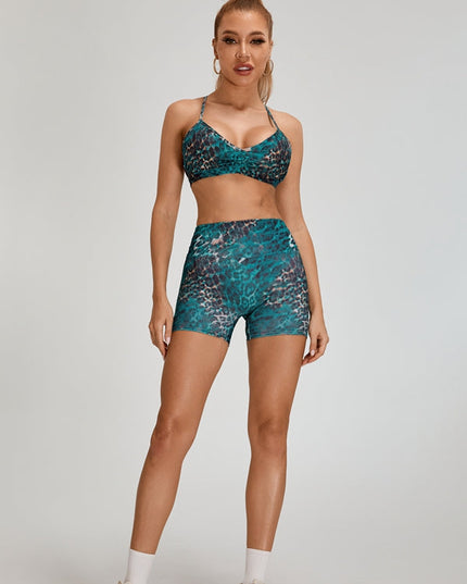 ZASUWA Female Leopard Print Scrunch Bum Shorts