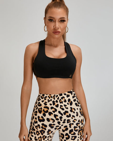 ZASUWA Female Big U Collar Cross Back Sports Bras