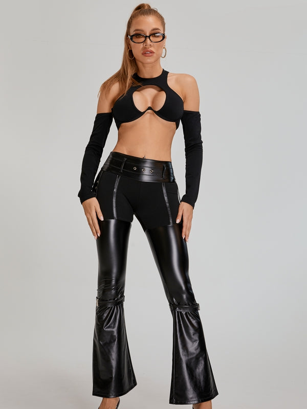 🖤ZASUWA Female Super Hollow Out Breathable Yoga Long Sleeves