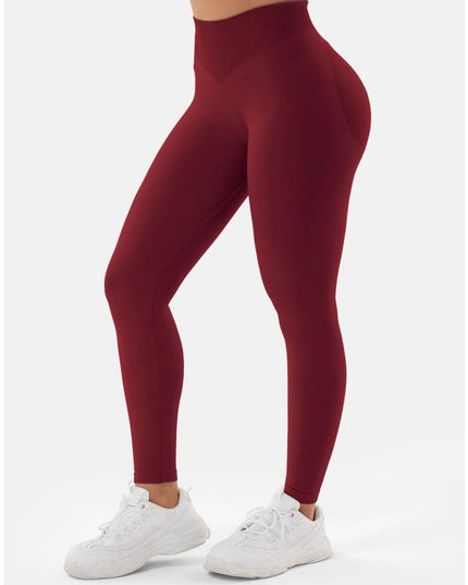 ZASUWA Female High-waisted Seamless Elastic Tight Quick Dry Hip-lift Leggings