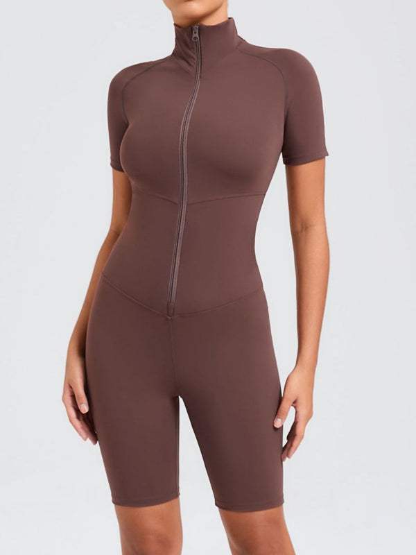 ZASUWA Female Zipper Stand Collar Romper