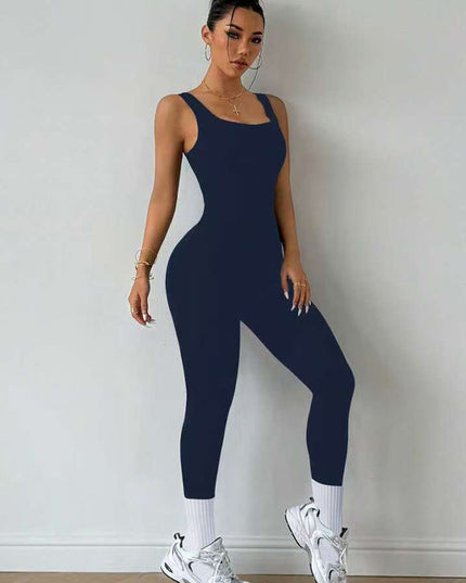 ZASUWA Female Hollow Out Backless Scrunch Bum Jumpsuit
