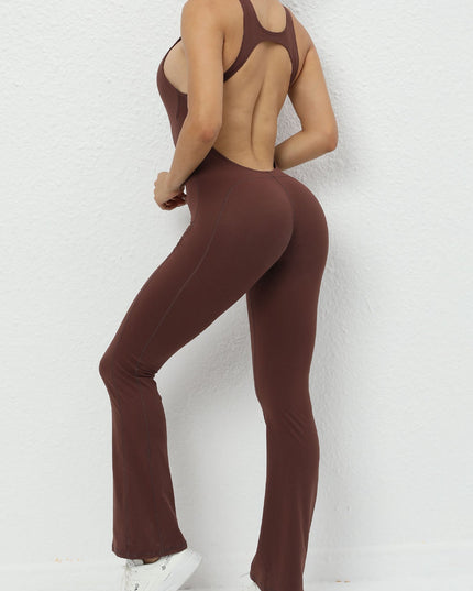 ZASUWA Female Backless Flare Jumpsuit