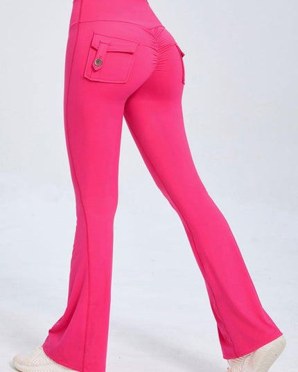 ZASUWA Female Pocket Scrunch Bum Flare Cargo Leggings