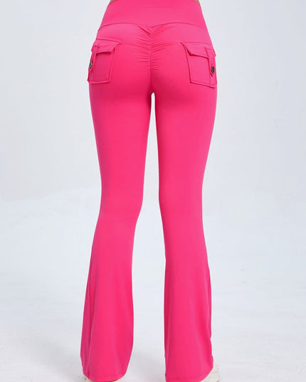 ZASUWA Female Pocket Scrunch Bum Flare Cargo Leggings