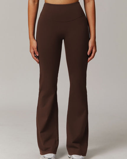 ZASUWA Female Solid Color Flare High-rise Leggings