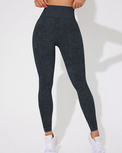 ZASUWA Female Denim Elastic Tight Hip-lift Quick Dry Leggings