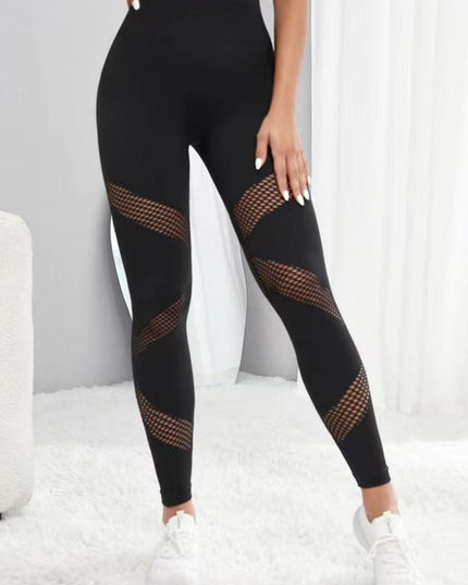ZASUWA Female Hip-lift Seamless Elastic Tight Net Leggings