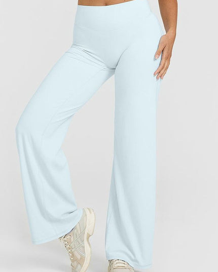 ZASUWA Female Solid Color Casual Loose Flare High-rise Leggings