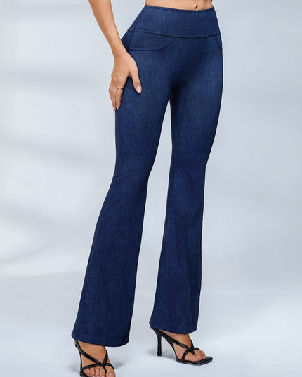 ZASUWA Female Faux Denim Quick Flare Tracksuit