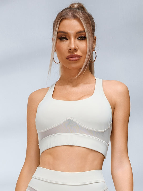 ZASUWA Female Sexy Sheer Mesh Sports Bras