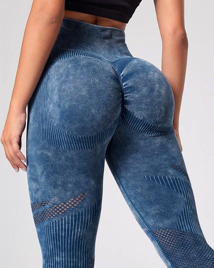 ZASUWA Female Denim Scrunch Bum Quick-dry Seamless Leggings