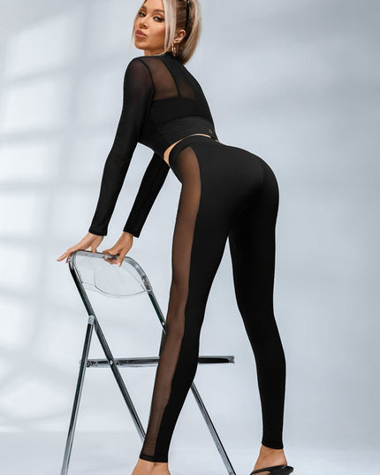 🖤ZASUWA Female Sexy Sheer Mesh Tracksuit