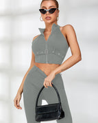 Dark Gray / S / Tank+Leggings