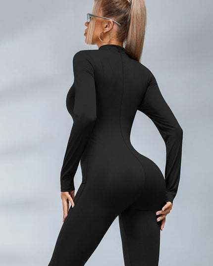 🖤ZASUWA Female Trendy Zipper Flare Body-fit Jumpsuit