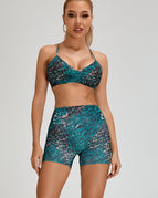 Teal / S / Shorts+Bras