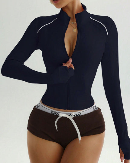 ZASUWA Female Zipper Stand Collar Jackets