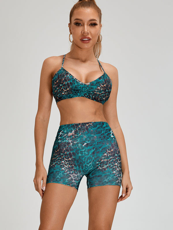 ZASUWA Female Leopard Print Scrunch Bum Shorts