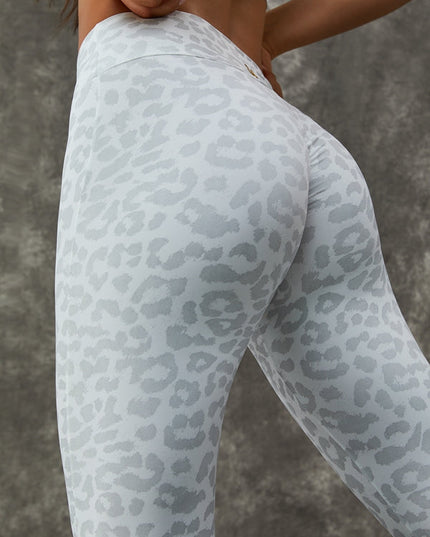 ZASUWA Female Leopard Print Zipper Stand Collar Sports Bras