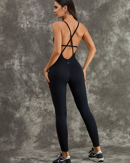 ZASUWA Female Cross Back Backless Jumpsuit