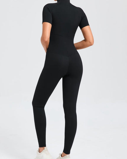 ZASUWA Female Zipper Stand Collar Jumpsuit