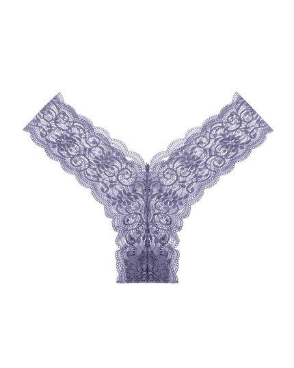 ZASUWA Female V-shape Wasited Flower Lace T-back Panties