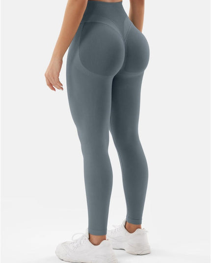 ZASUWA Female High-waisted Seamless Elastic Tight Quick Dry Hip-lift Leggings
