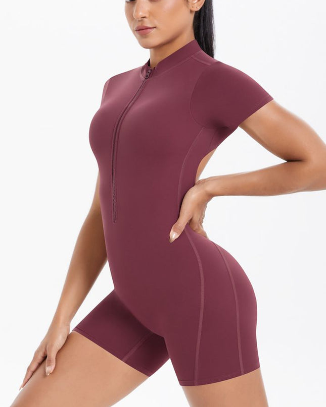 ZASUWA Female Hollow Out Backless Scrunch Bum Push Up Design Romper