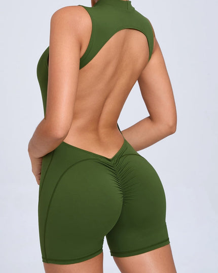 ZASUWA Female Backless Scrunch Bum With Pads Romper