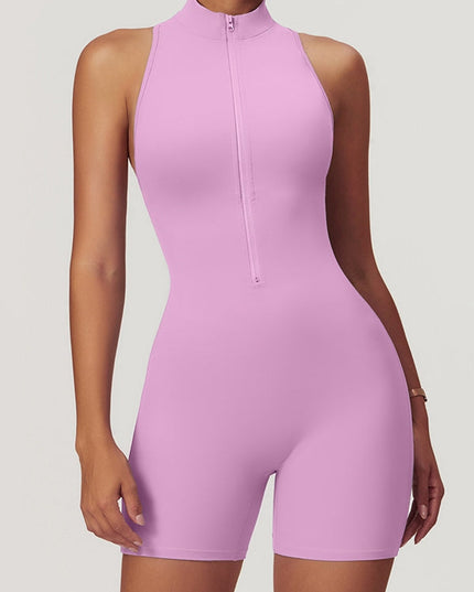 ZASUWA Female Zipper Backless Scrunch Bum Romper