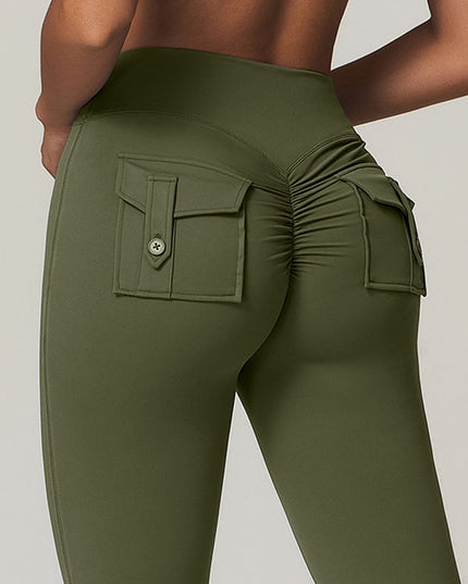 ZASUWA Female Pocket Scrunch Bum Cargo Leggings