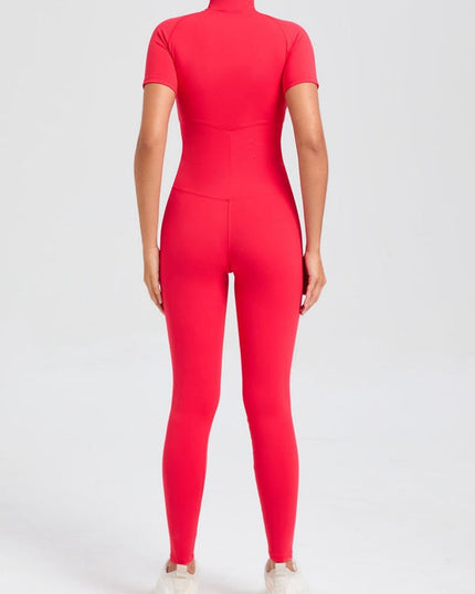 ZASUWA Female Zipper Stand Collar Jumpsuit