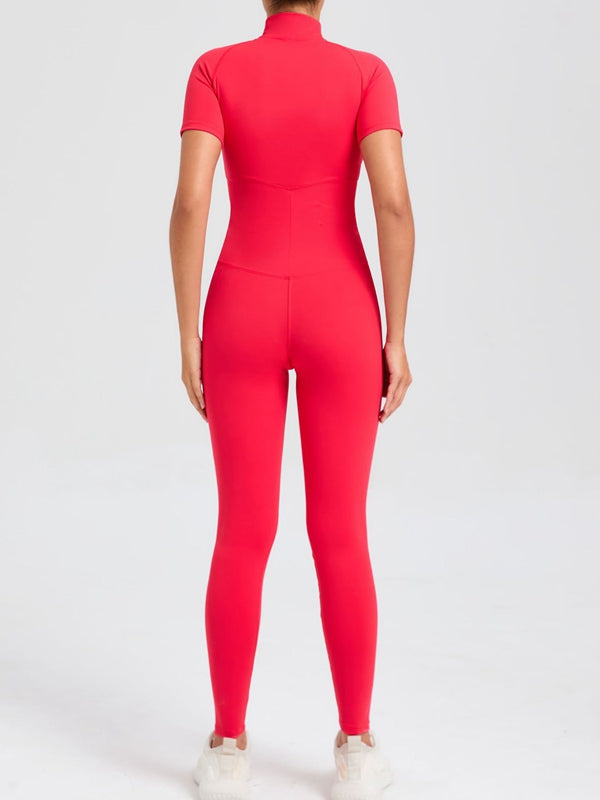 ZASUWA Female Zipper Stand Collar Jumpsuit