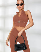 Dark Salmon / S / Tank+Leggings