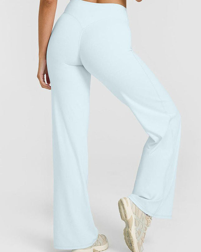 ZASUWA Female Solid Color Casual Loose Flare High-rise Leggings