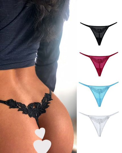 ZASUWA Female Unique Rose Lace T-back Thong