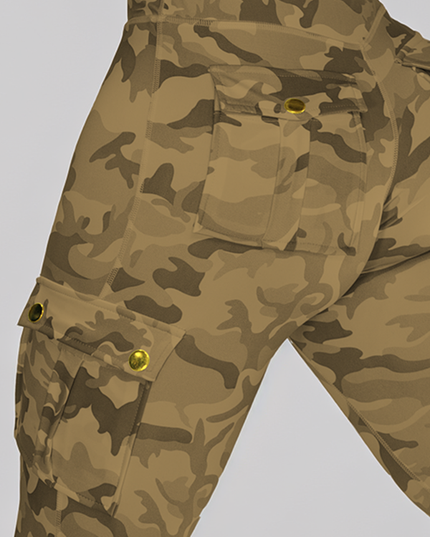 ZASUWA Female Camouflage Pocket Elastic Tight Leggings