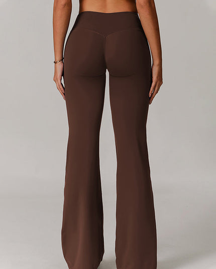 ZASUWA Female Solid Color Flare High-rise Leggings