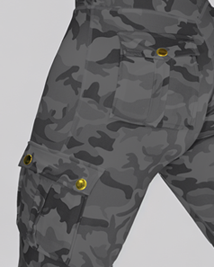 ZASUWA Female Camouflage Pocket Elastic Tight Leggings