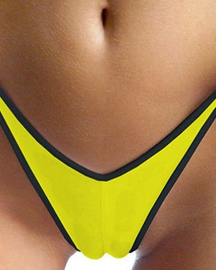 ZASUWA Female Contrast Color Stripe T-back Panties