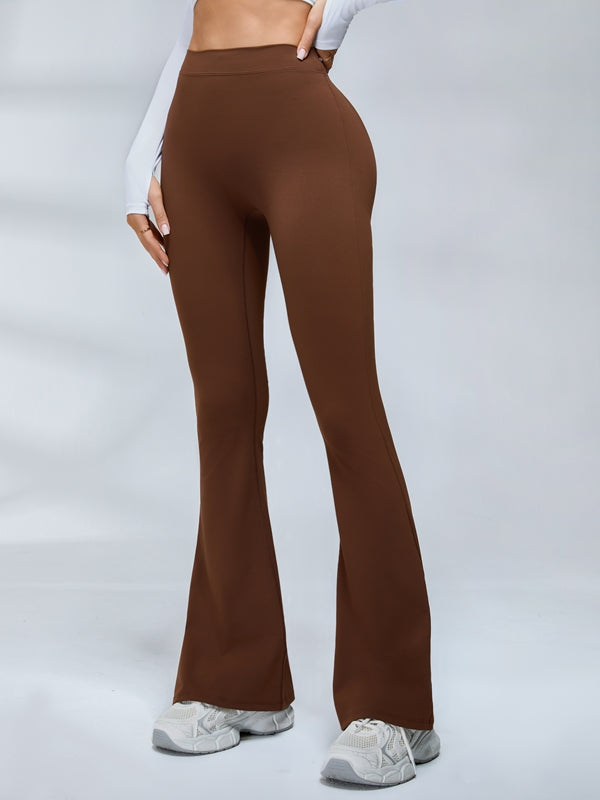 ZASUWA Female Deep V Back Scrunch Bum Flare Hooded Tracksuit