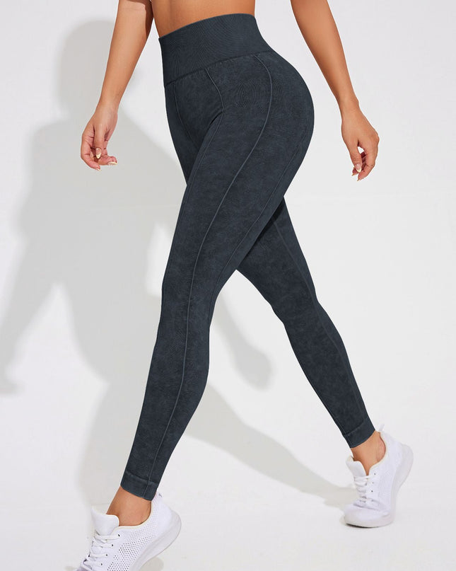 ZASUWA Female Denim Elastic Tight Hip-lift Quick Dry Leggings