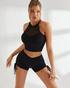 Black / S / Shorts+Sports Bras