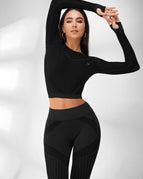 Black / XS / Leggings+Long Sleeves