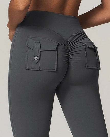 ZASUWA Female Pocket Scrunch Bum Cargo Leggings