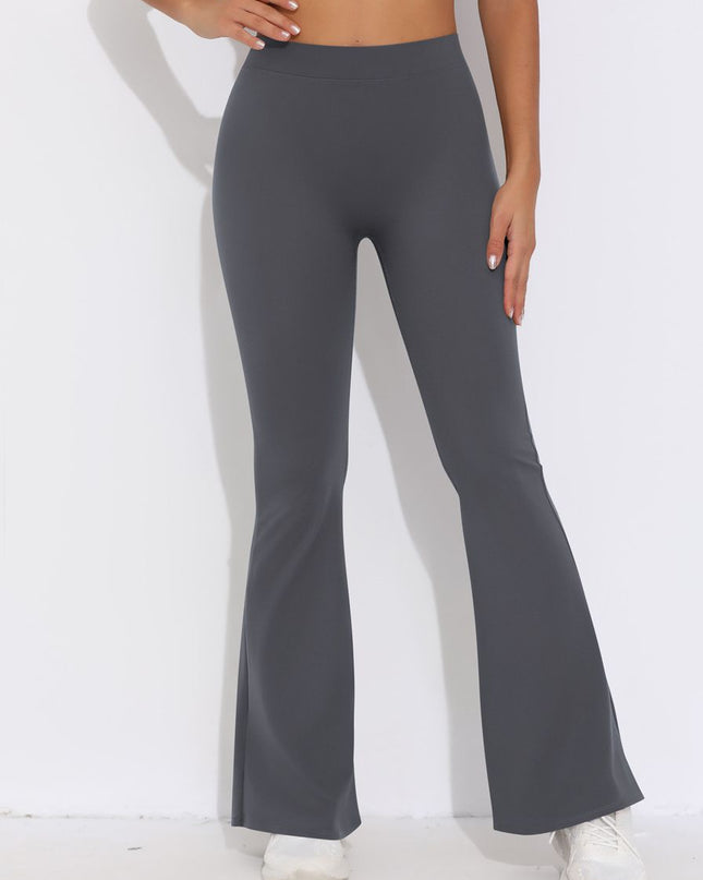 ZASUWA Female V-shaped Waist Scrunch Bum Quick-dry Flare Leggings