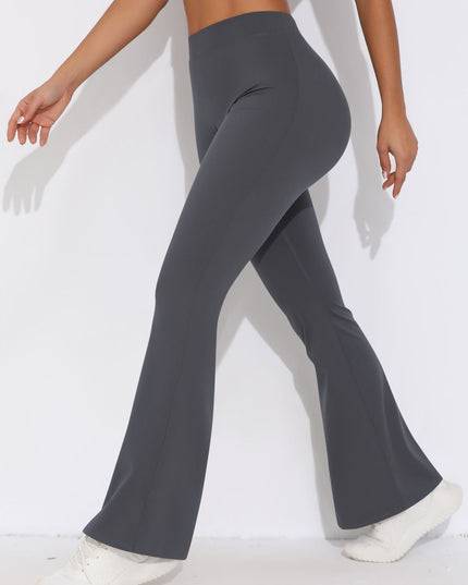 ZASUWA Female V-shaped Waist Scrunch Bum Quick-dry Flare Leggings