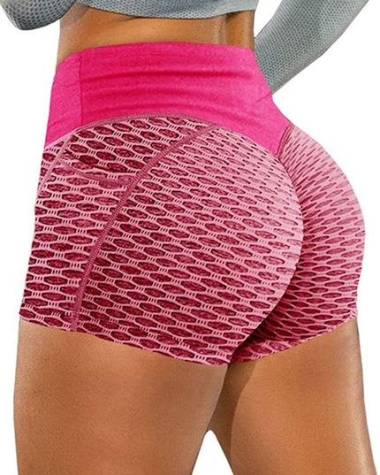 ZASUWA Female Honeycomb Pocket Peach Hip Spandex Gym Booty Shorts