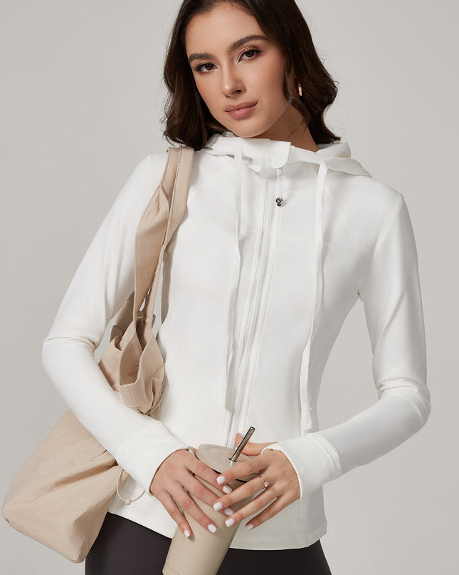 ZASUWA Female Zipper With Hat Jackets